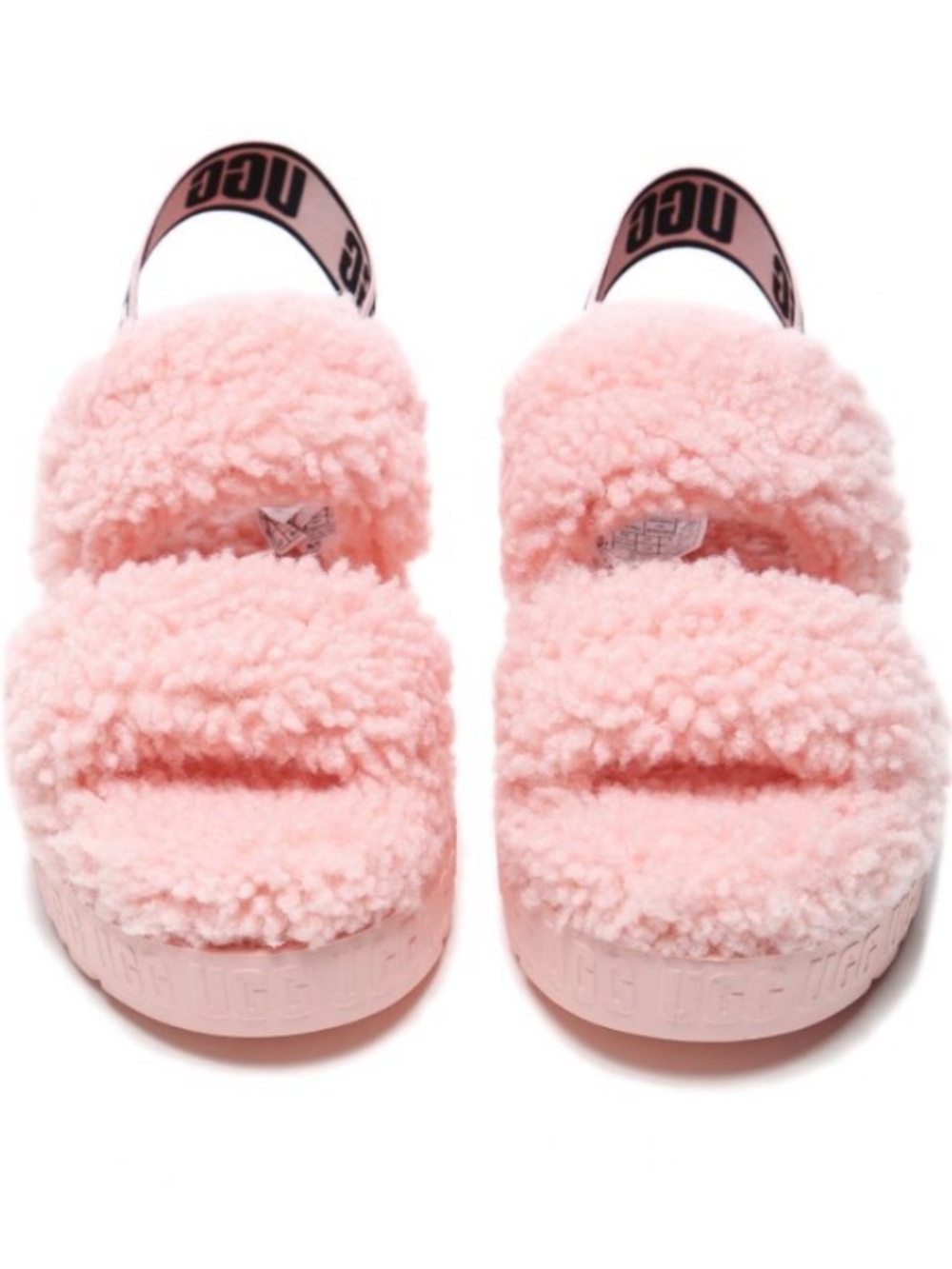 UGG Pink Fluffita Women's Shearling Slide Sandals Sz 9